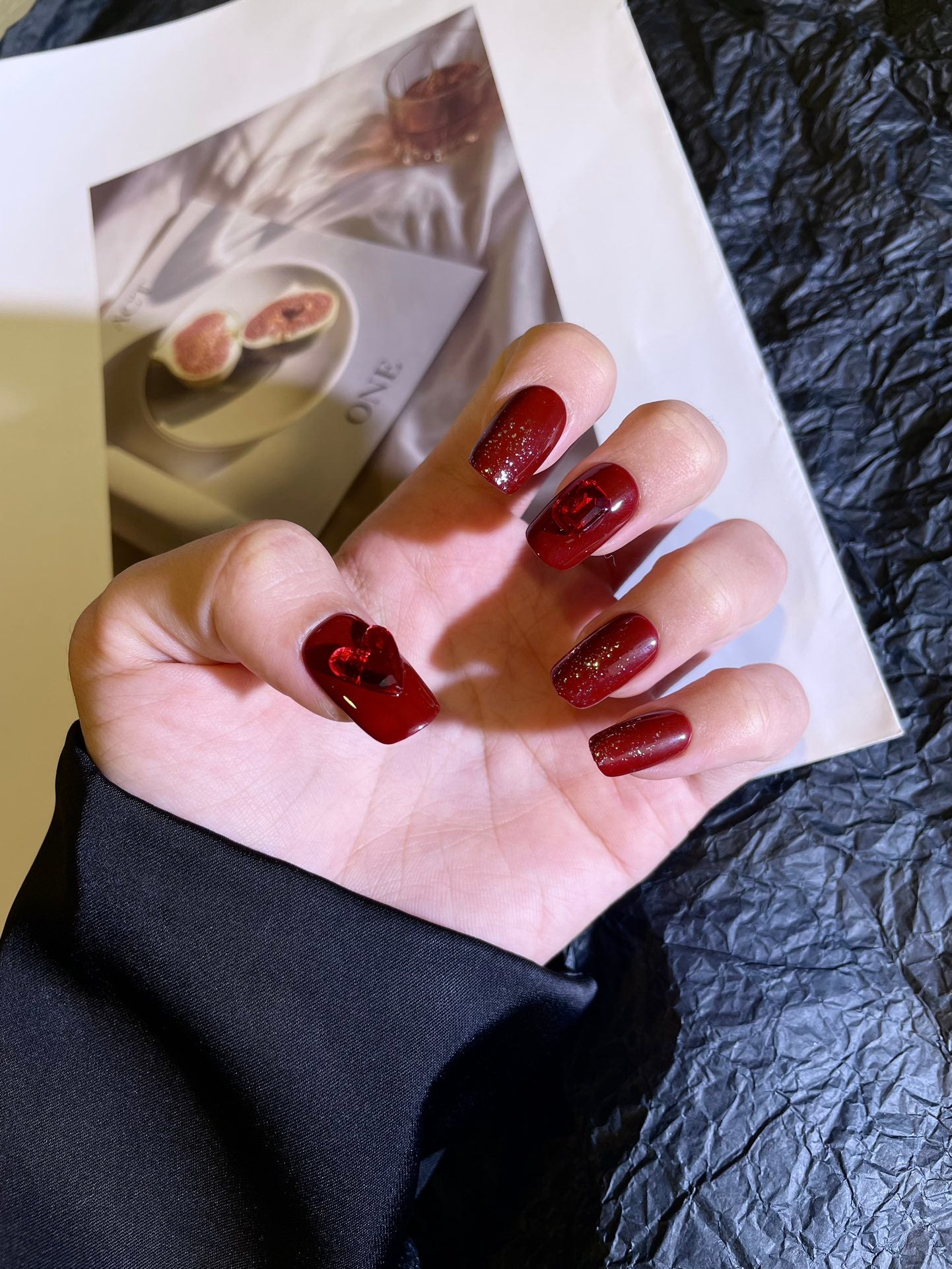 European Red Nail Heart - Elegant & Chic Nail Art Decoration